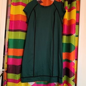 Hunter Green and Black shift dress